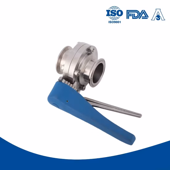 Stainless Steel Sanitary Tri Clover Butterfly Valve